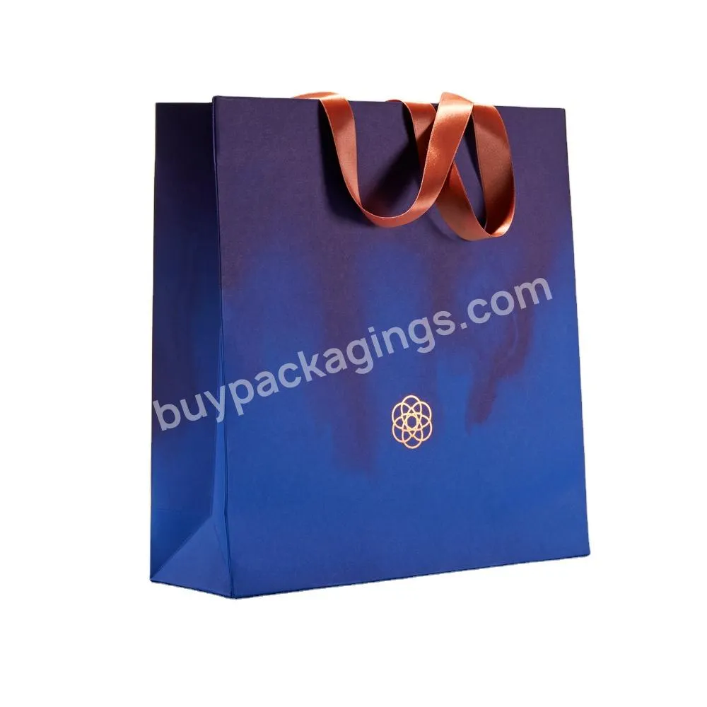 Clothing Shop Store Packing Handbag Custom Logo Dark Brown Kraft Paper Bag Clothing