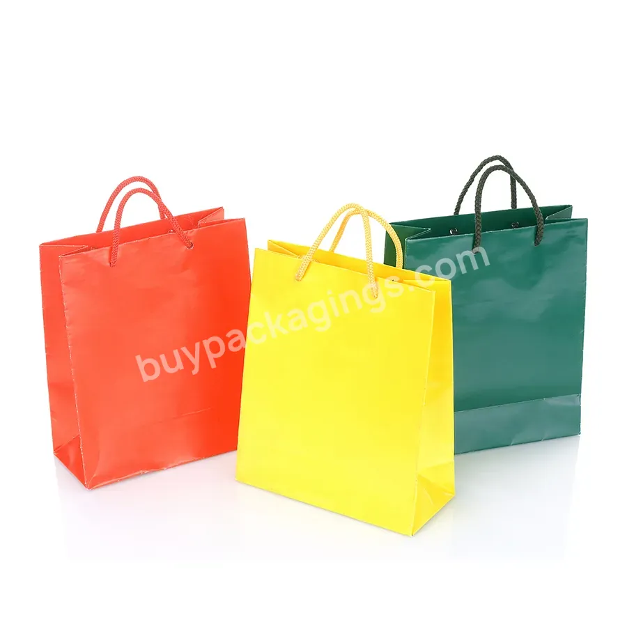 Clothing Shopping Bag With Handles Paper Bag With Logo Print Custom Personalized Custom Paper Bag
