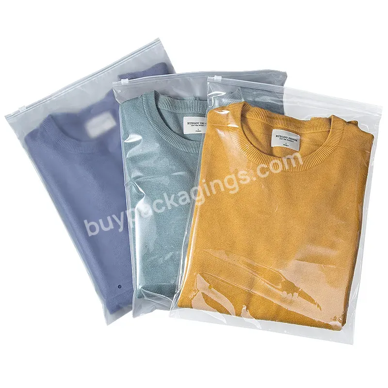 Clothing Storage And Transportation Plastic Packaging Transparent Zipper Bag Customized Printing