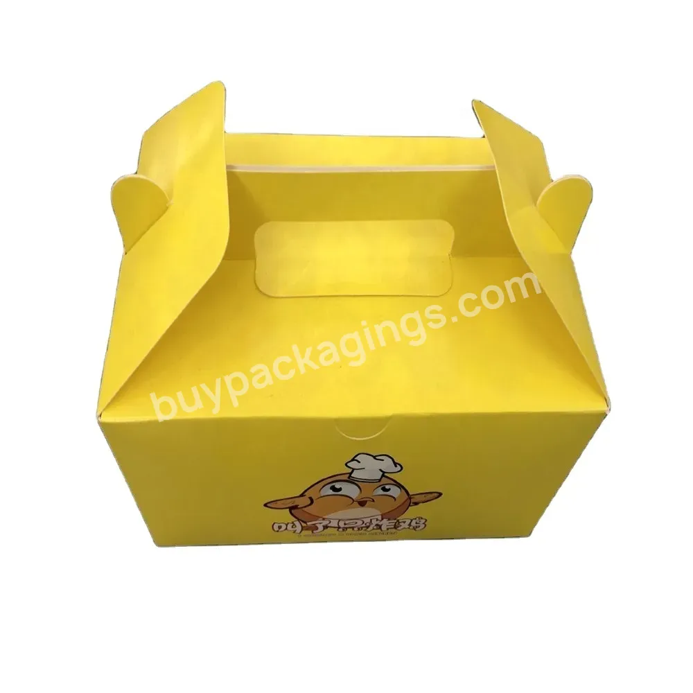 Cmyk Printing Cardboard Fried Chicken Box/ Folding Flat Cardboard Cookie Sweet Box Packaging Custom Print Shipping Party Desser