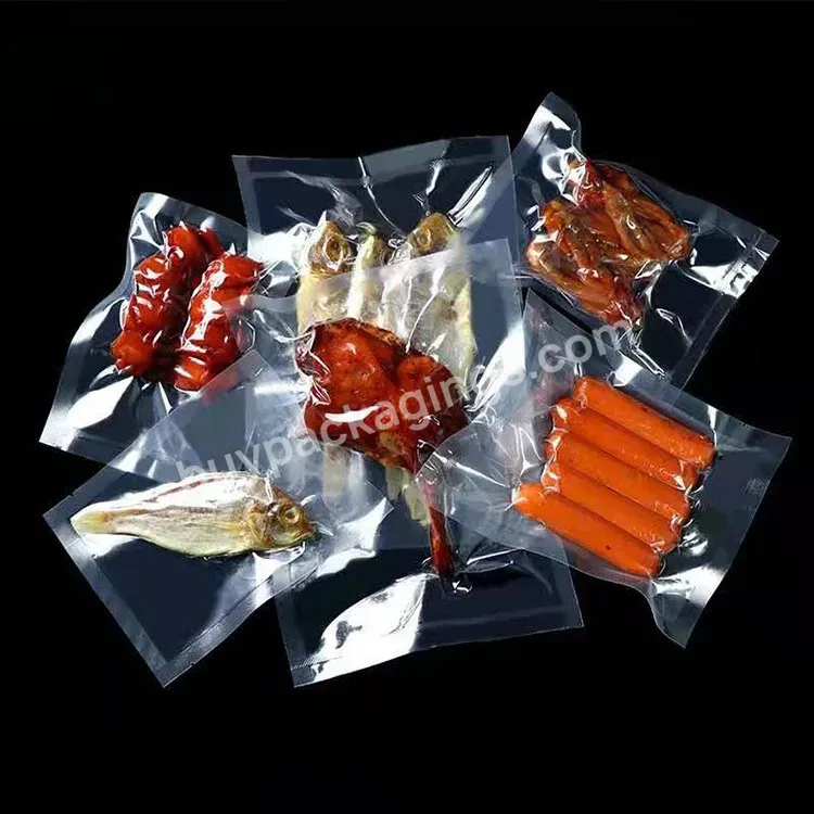 Co-extruded Plastic Vacuum Food Packaging Pa/pe Transparent Nylon Bag For Smoked Sausages/ham