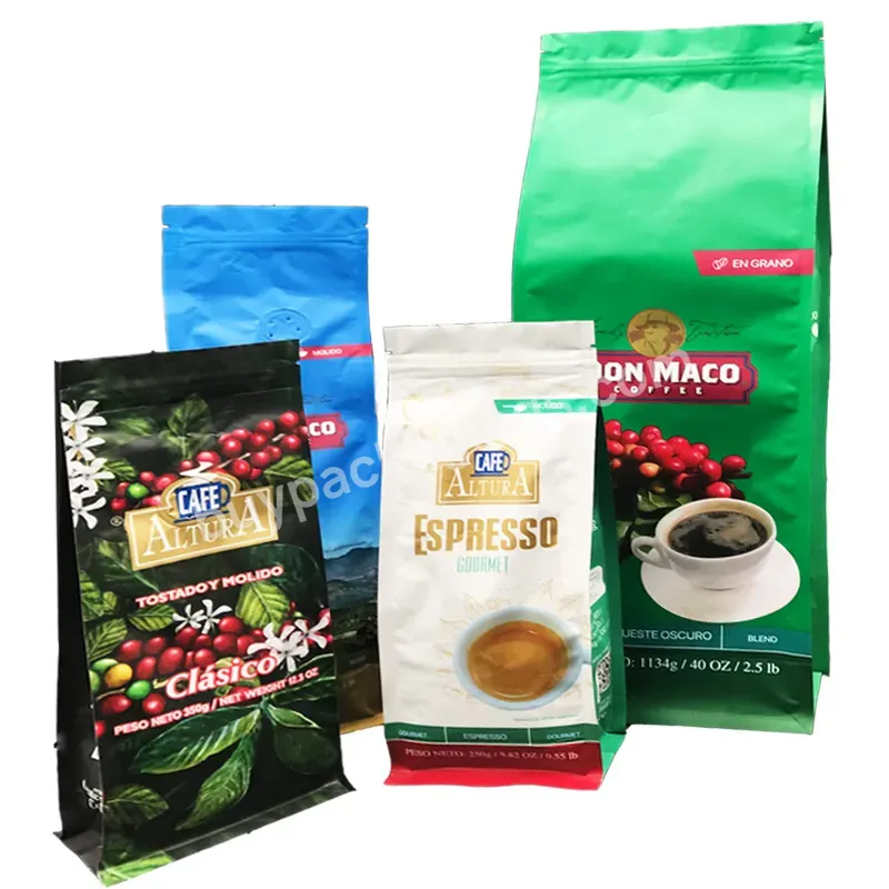 Coffee Bag Custom Printed Mylar Bags Flat Bottom Side Gusset Bean Pack Pouch Packaging For Coffee - Buy Coffee Bag Custom Printed Mylar Bags,Flat Bottom Side Gusset Bean Pack,Pouch Packaging For Coffee.