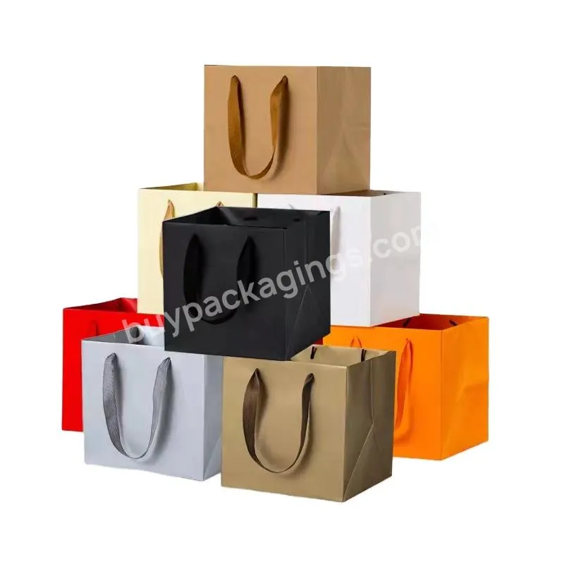 Coffee Printing Filter Art Luxury Paper Plain Restaurant Paper Bags With Your Own Logo Handles For Clothing