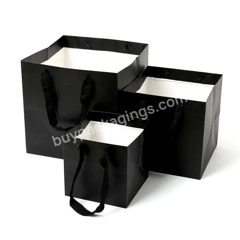 Coffee Printing Filter Art Luxury Paper Plain Restaurant Paper Bags With Your Own Logo Handles For Clothing