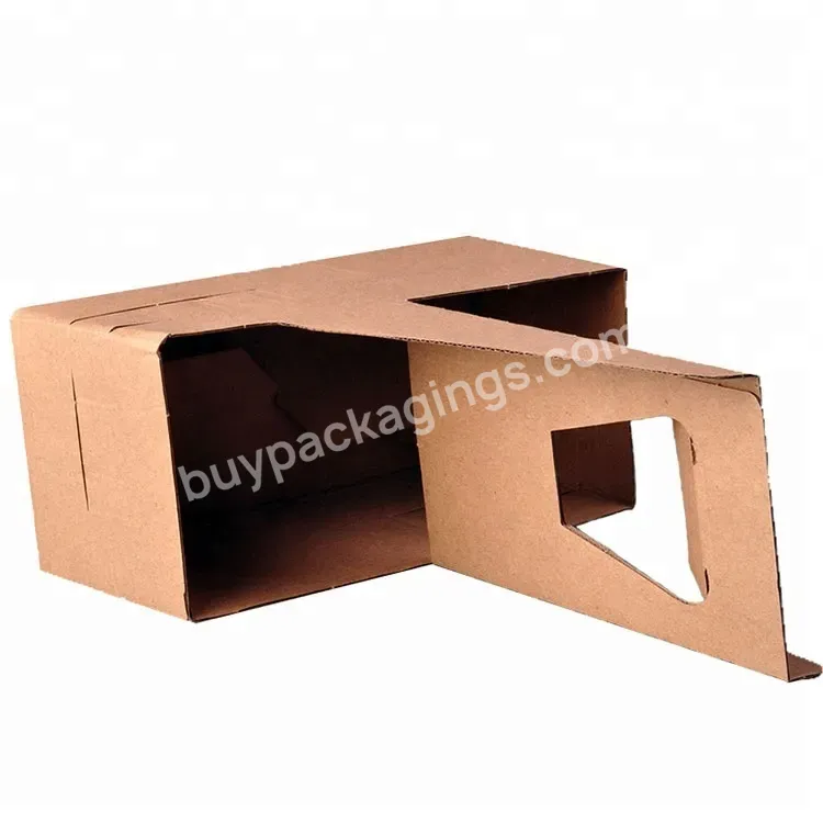 Coffee Takeaway Paper Box Cup Holder Durable Kraft Cardboard Takeaway Recyclable Uv Coating Varnishing Embossing Stamping Accept