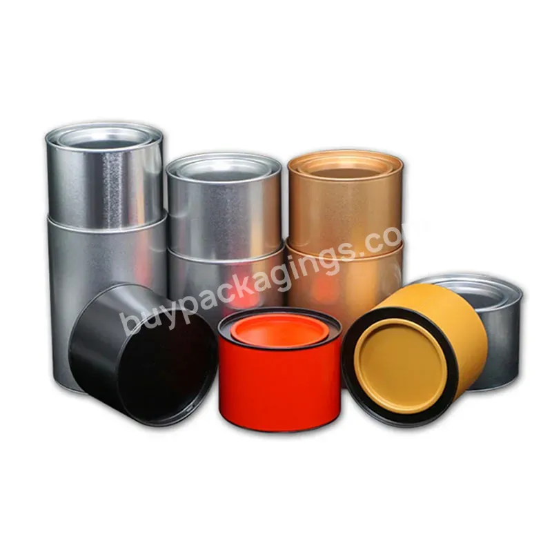 Coffee Tea Metal Tin Can Custom Printing Spice Tin Canister Round Tin Container