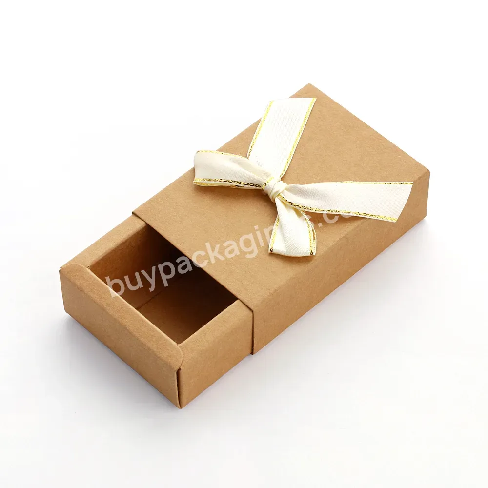 Collapsible Foldable Gift Factory Wholesale Black Drawer Box With Bow Perfume Bottle Packaging Boxes Elegant Kraft Paper Box