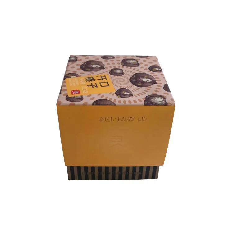 Collapsible white card paper luxury packing food gift boxes customized lid and base box