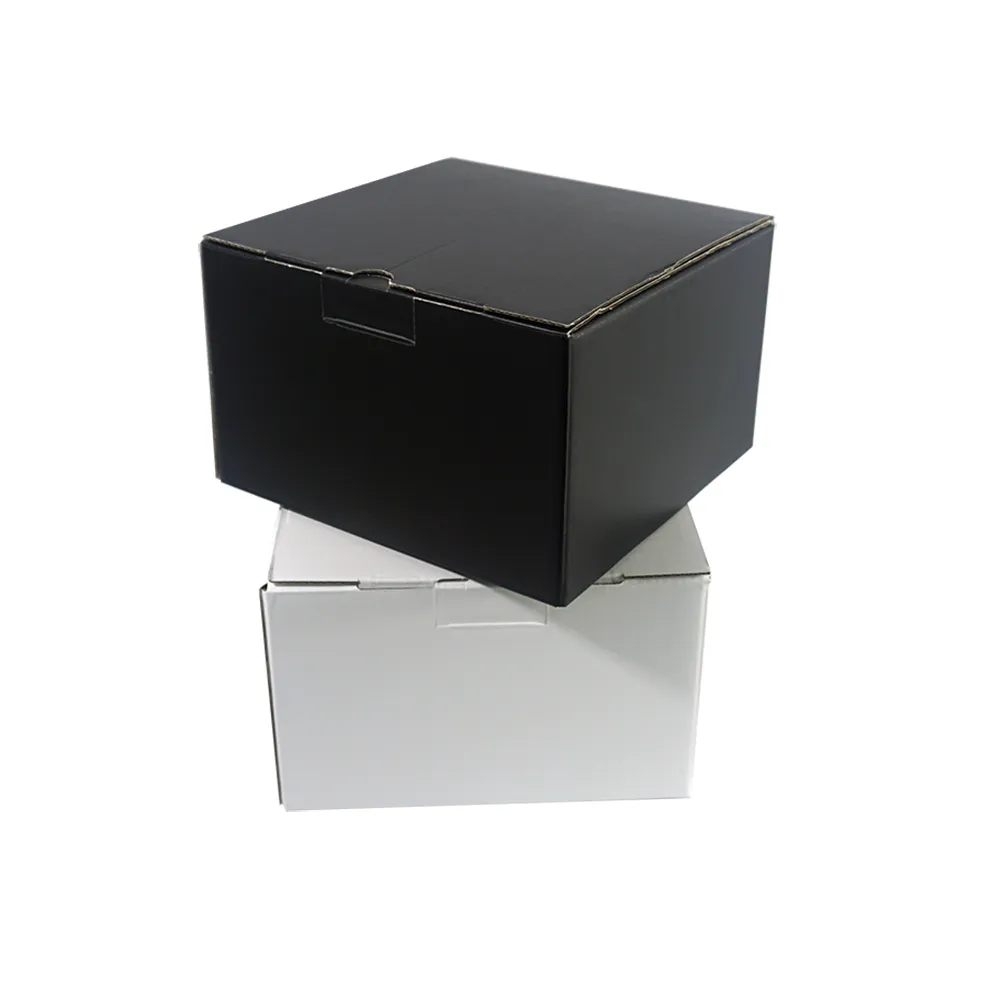 Color Box Packaging Hat Gift Hard Corrugated Paper Shipping Matte Black and White Shoes and Clothing cowboy hat Packaging  Box