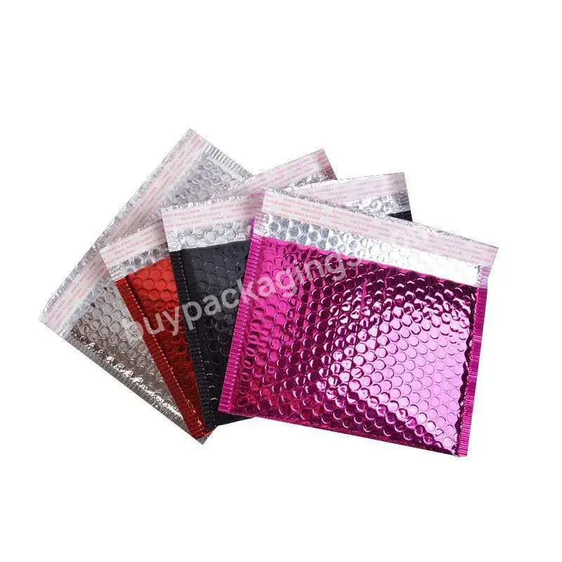 Color Holographic Metallic Bubble Mailer Bulk Custom Bubble Envelopes With Logo Padded Envelope Bags For Packing