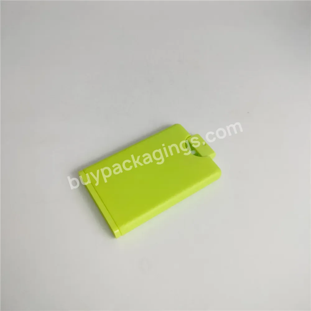 Colored Empty 20ml Plastic Perfume Pocket Credit Card Spray Sprayer Pump Bottles Manufacturer/wholesaler