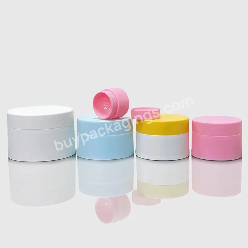 Colored Mini Empty Round 3g 5g 15g 20g 30g 50g Pp Plastic Lip Balm Body Scrub Cosmetic Face Eye Cream Jar With Lids