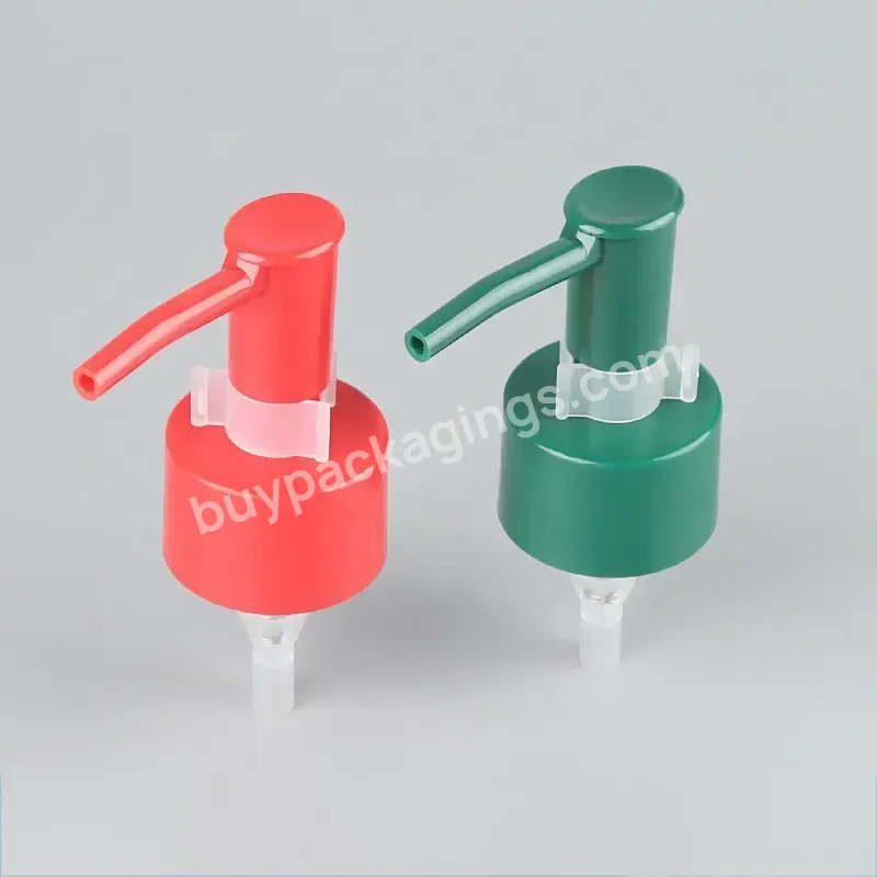 Colorful 28mm Smooth Soap Dispenser Pump Clip Lock Lotion Pump Cosmetic Clip Lock Pump For Bathroom