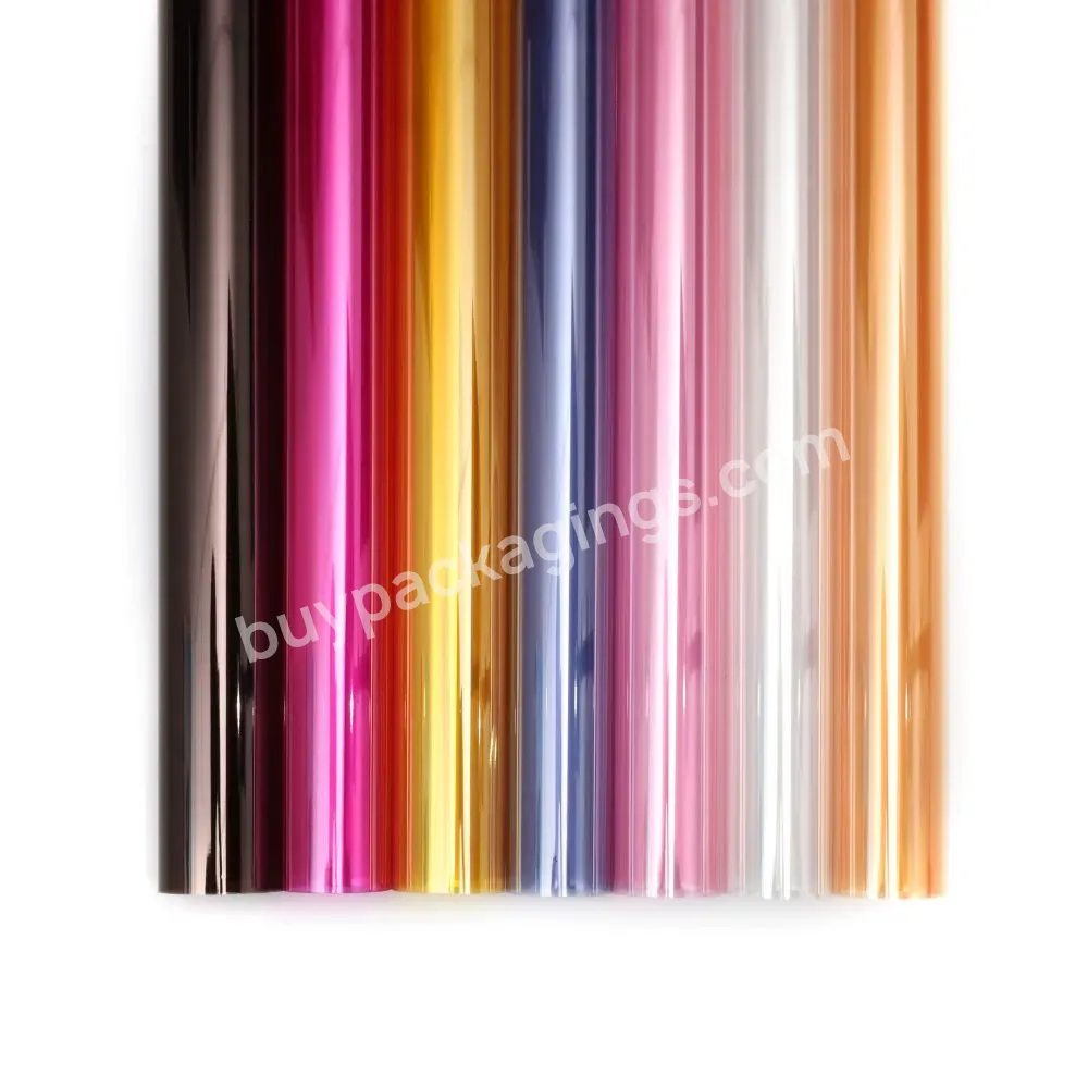 Colorful 58*58cm Waterproof Cellophane Wrap Flower Bouquet Wrapping Paper Sheet For Florist Wrapper