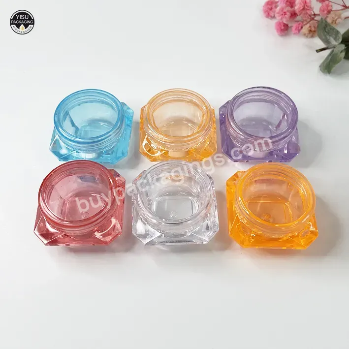 Colorful Cosmetic Packaging Containers Jar Plastic Lid Matte Makeup Plastic Jar For Cream