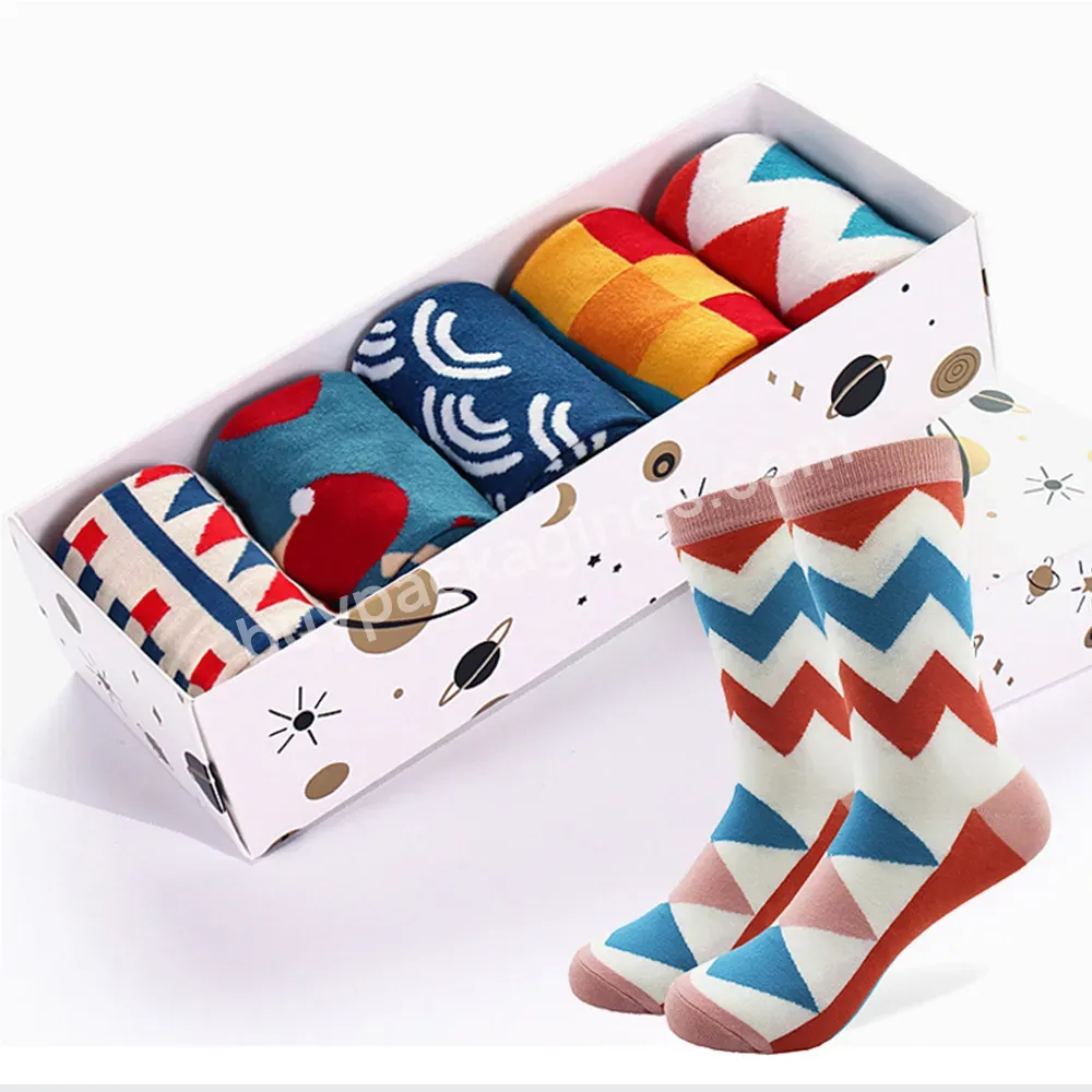 Colorful Cotton Baby Socks Gift Box Newborn Gift Set Boxes Baby Clothes Packaging Box For Socks