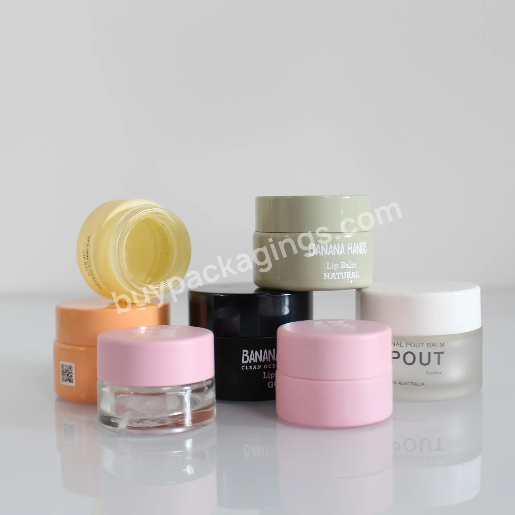 Colorful Custom 30 50g Matte Empty Skincare Packaging Eye Facial Cream Jar Round Frosted Glass Cosmetic Jars With Screw Lid