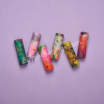 Colorful Deodorant Empty Containers Packaging Twist Up Lip Balm Container  Paper Tube