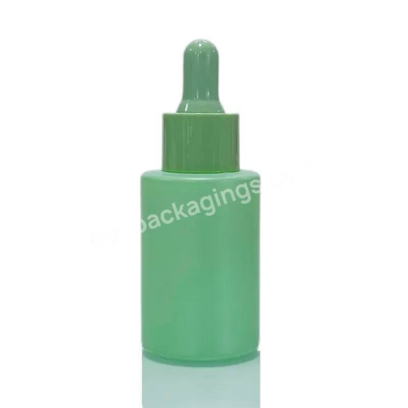 Colorful Matte Frosted Green Glass Bottles With Dropper Fancy Serum Bottle 20ml 30ml 50ml Essential Oil Bottle - Buy 20ml Essential Oil Bottle,Glass Bottles With Dropper,Fancy Serum Bottle.