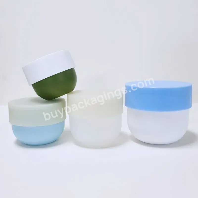 Colorful New Design 80g 150g 250g 300g 500g Pp Plastic Cosmetic Cream Face Bowl Shaped Jar With Lid