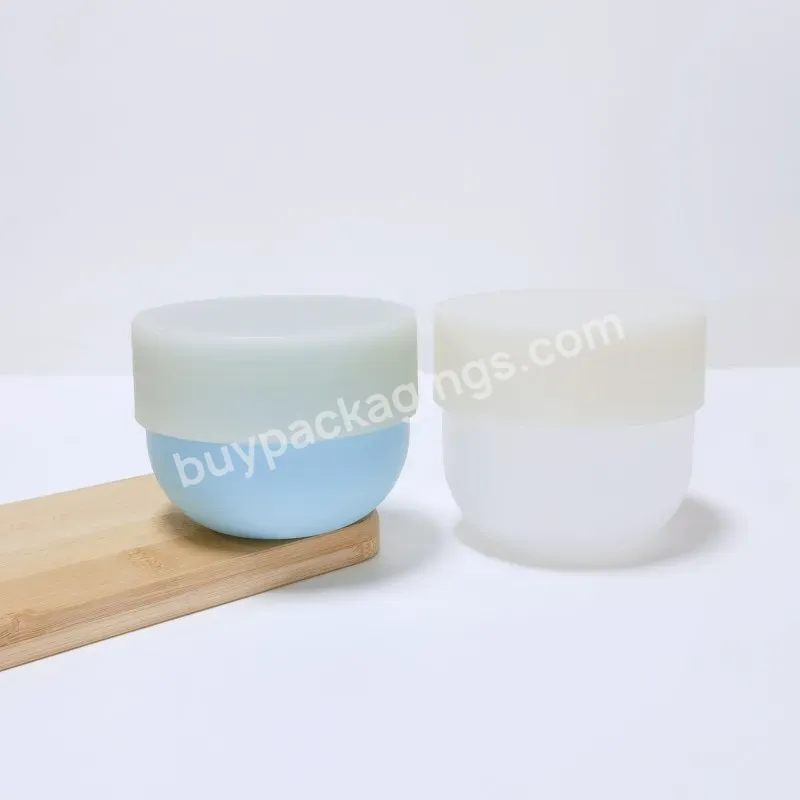 Colorful New Design 80g 150g 250g 300g 500g Pp Plastic Cosmetic Cream Face Bowl Shaped Jar With Lid