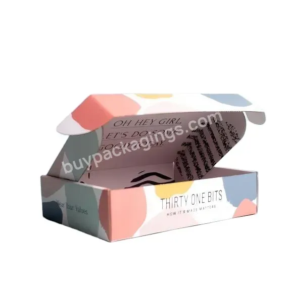 Colorful Printing Cosmetics Makeup Recycled Mailer Corrugated Package Paper Shipping Box With Cmyk Design