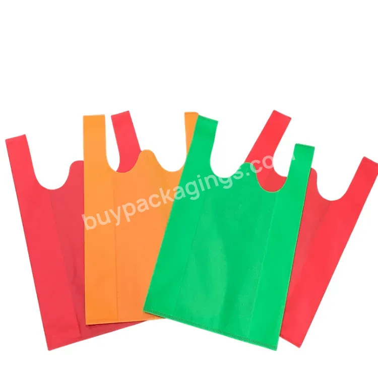 Colorful Printing Laminated Handle Colorful Eco Friendly Shopping Eco T-shirt Non Woven Bag With Customize Printing