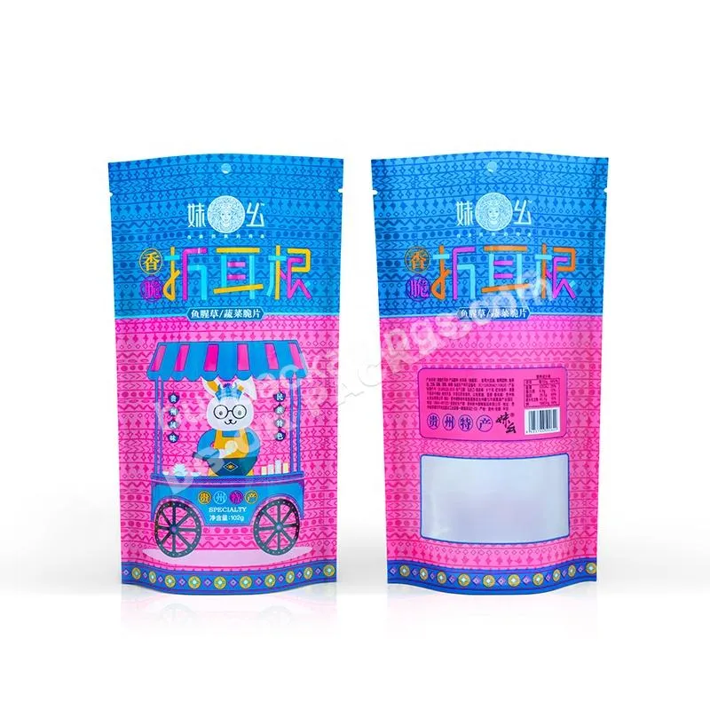 Colorful Printing Plastic Packaging Pouch Stand Up Child Proof Zipper Bag For Snack Reusable Mylar Packaging Bags