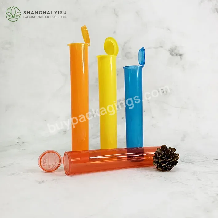 Colorful Round Pop Top Smell Proof Bottles Packaging Plastic Custom Child Safety Preroll Tubes