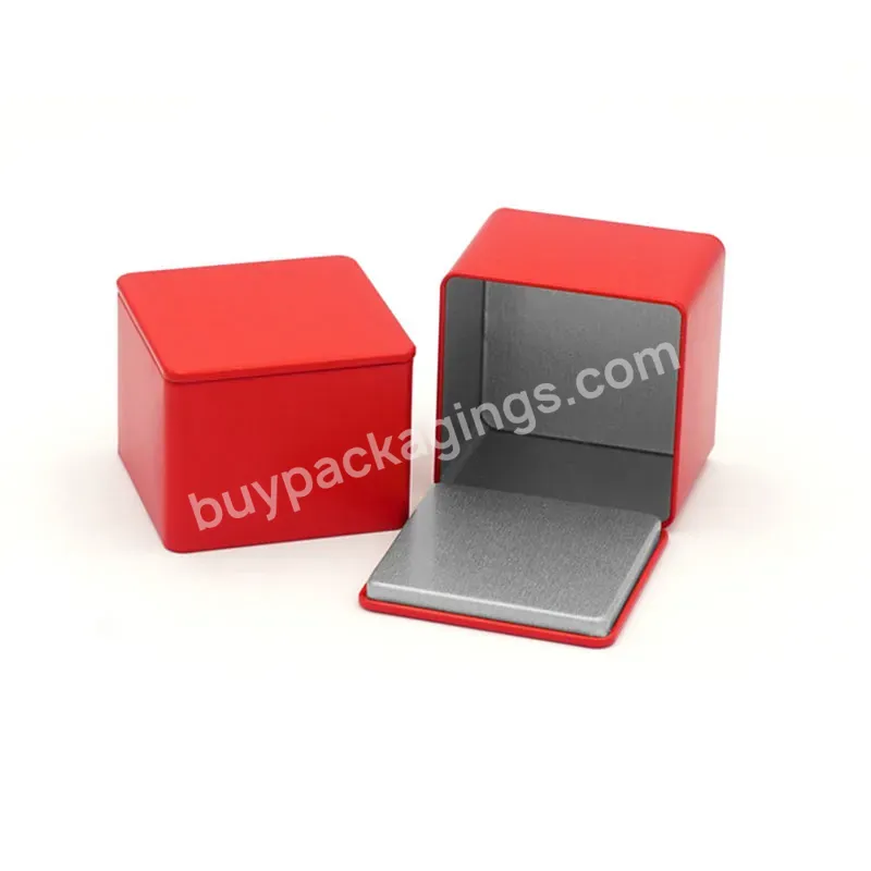 Colorful Square Portable Storage Container Treats Gifts Favors Loose Tea Coffee Crafts Box Metal Tin Can