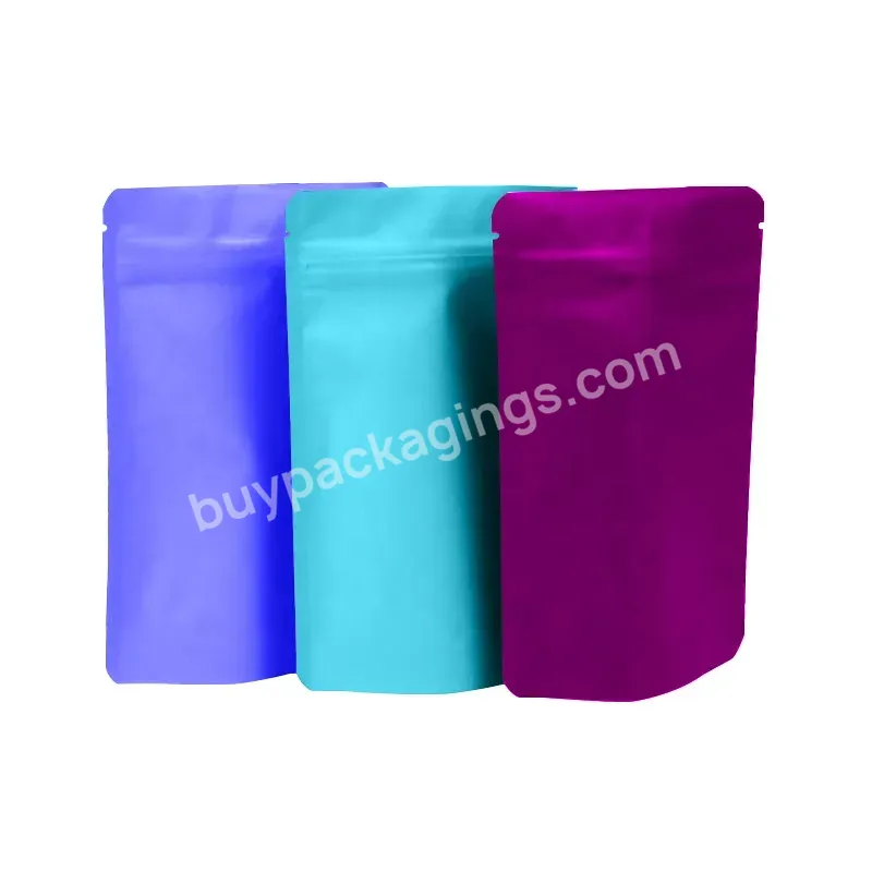 Colorful Stand Up Pouch With Window Zipper Packaging Plastic Mylar Bags For Food Storage Custom Mylar Bag