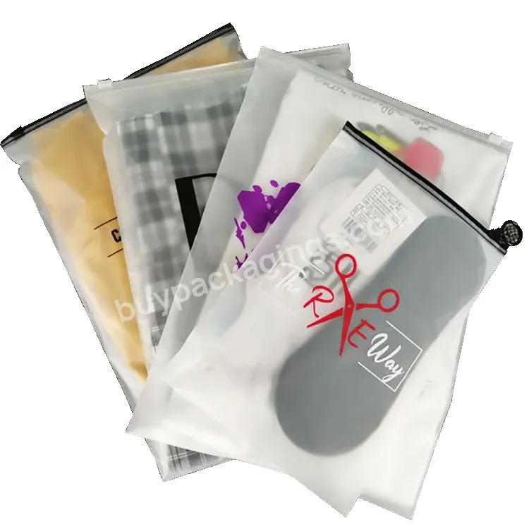 Colour Custom Printed Logo Sustainable Frosted Clear Clothing Packaging Transparent Plastic Cosmetic Seal Zipper Ziplock Bag - Buy Custom Clothing Ziplock Bags,Clothing Packaging Ziplock Bag,Ziplock Bag For Clothing.