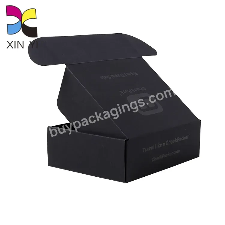 Commerce Product Shoes Paper Package Mailer Box Uv Black Corrugated Box Packaging