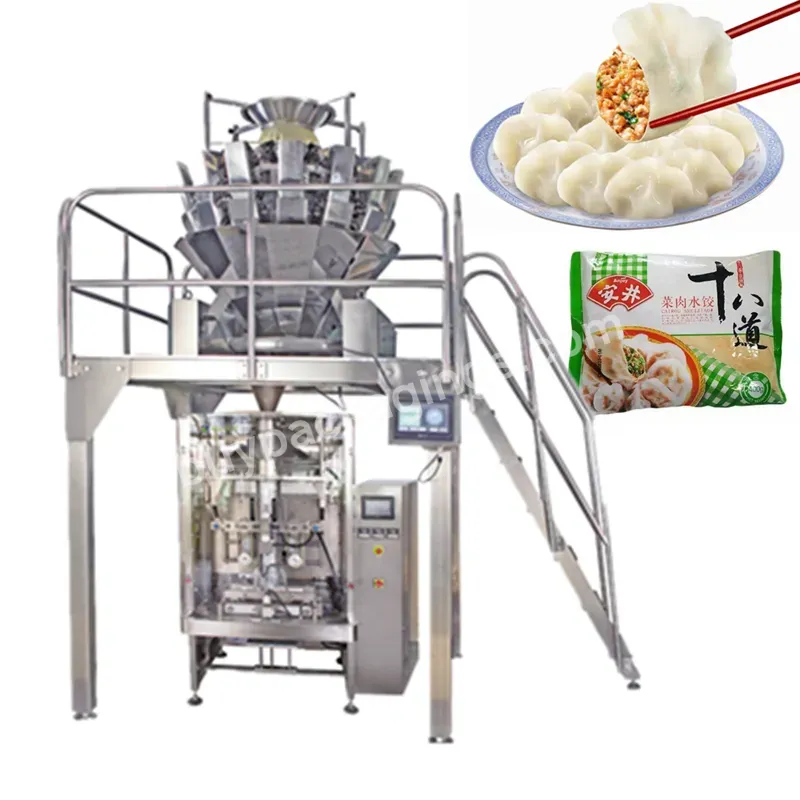 Commercial Cooked Food Packaging Machinery Equipment Automatic Frozen Foodstuff Dumplings Packing Machine