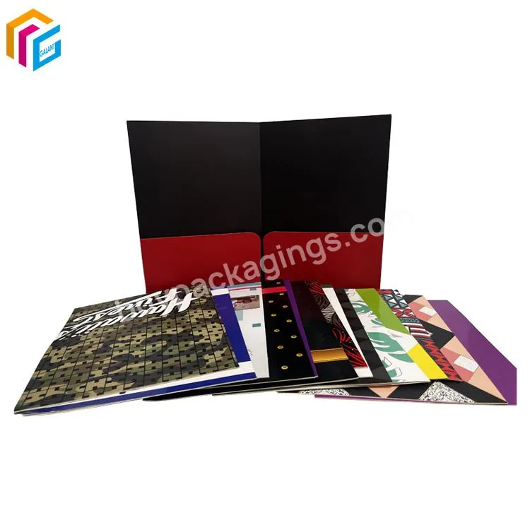 Company Promotion Paper Document Presentation A4 Pocket Folder Custom Logo Recycled A5 File Folder