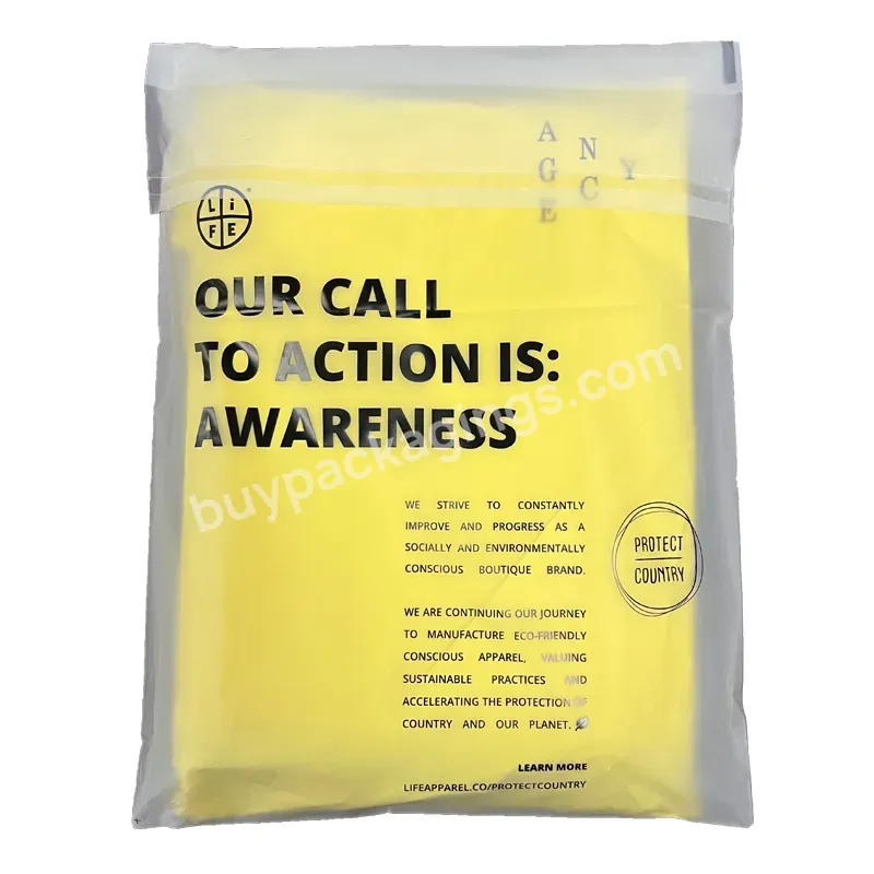 Compostable Clear Bag Custom Logo Clear Transparent Poly Bags Mailing Bags With Suffocation Warning