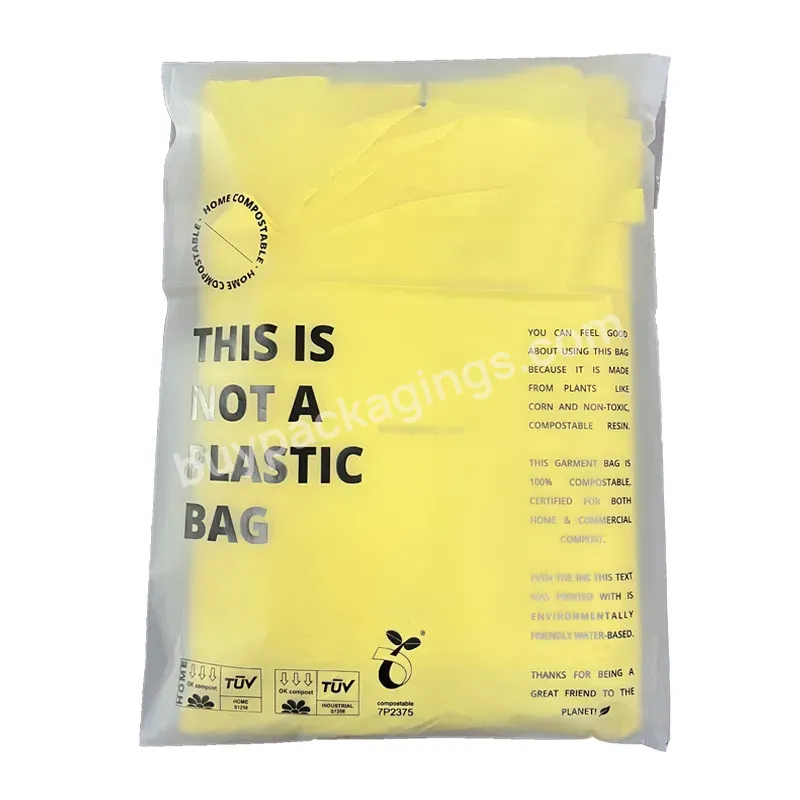 Compostable Clear Bag Custom Logo Clear Transparent Poly Bags Mailing Bags With Suffocation Warning