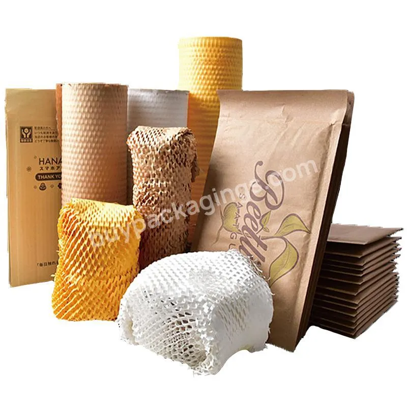 Compostable Custom Printing Kraft Paper Packaging Padded Envelopes Cushioning Paper Mailer Bag Honeycomb Envelope