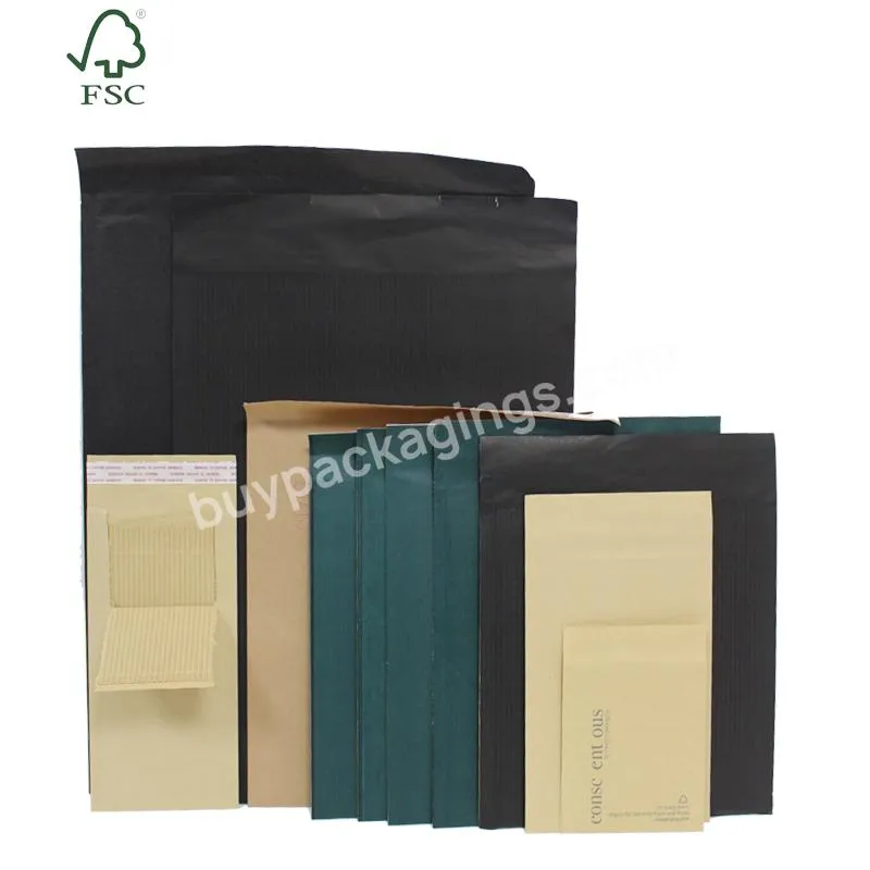 Compostable Honeycomb Paper Mailers Kraft Paper Bag Recycled Mailers Shopping Cushion Courier Biodegradable Padded Mailer