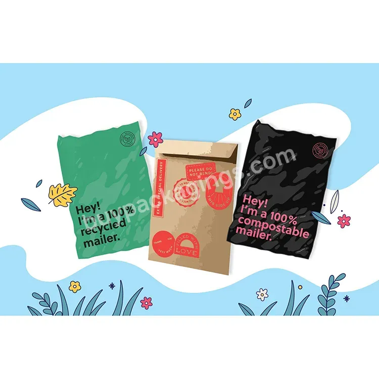 Compostable Mailer Biodegradable Waterproof Postage Custom Print Plastic Shipping Clothing Packaging Mailing Garment Poly Bags