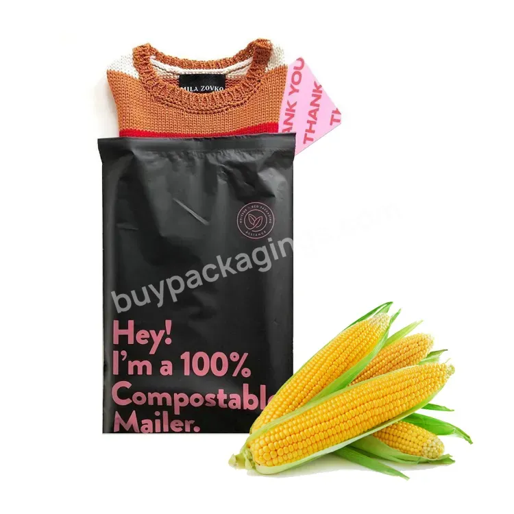 Compostable Mailer Biodegradable Waterproof Postage Satchel Custom Printed Plastic Shipping Mailer Mailing Garment Poly Bags