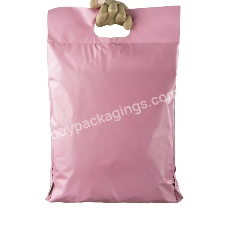 Compostable Mailing Courier Packaging Shipping Bags Biodegradable Poly Mailer With Handle With Logo Custom Printed For Clothing