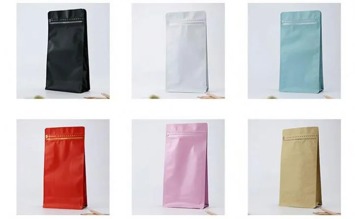 Compostable Manufacturer Zipper Top customized coffee bag with valve