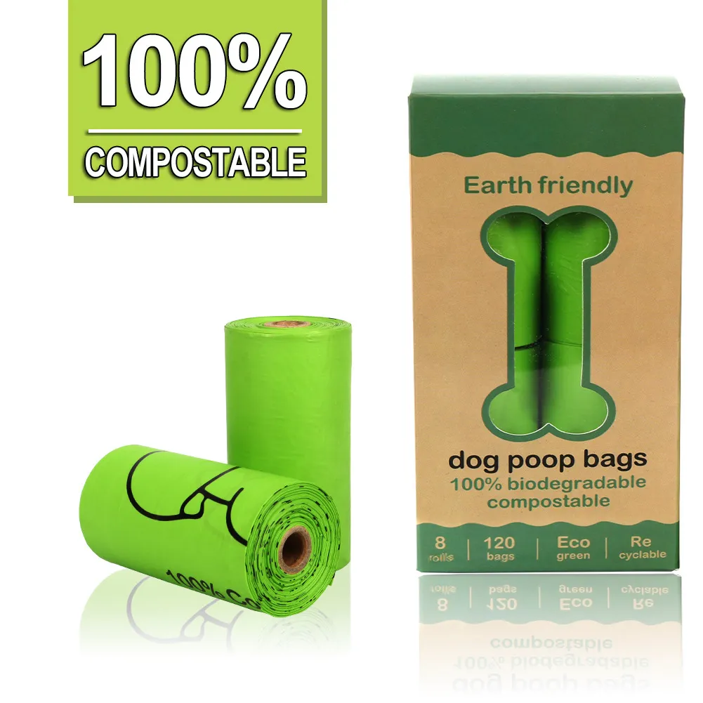 Compostable PLA PBAT dog poop bags biodegradable pet waste bags