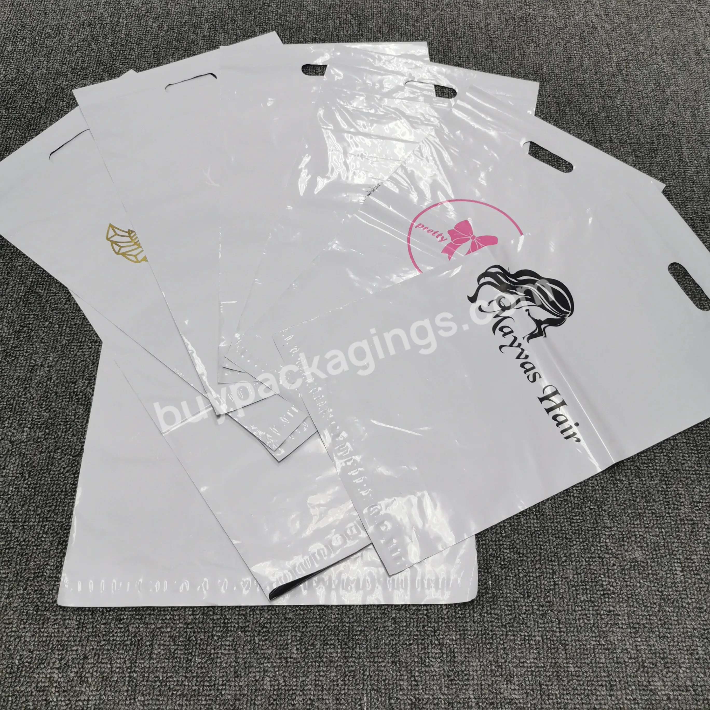 Compostable Strong Adhesive Mailers Packaging Bags Shipping Envelopes Mailing Bag With Handle For Clothing,Boutique