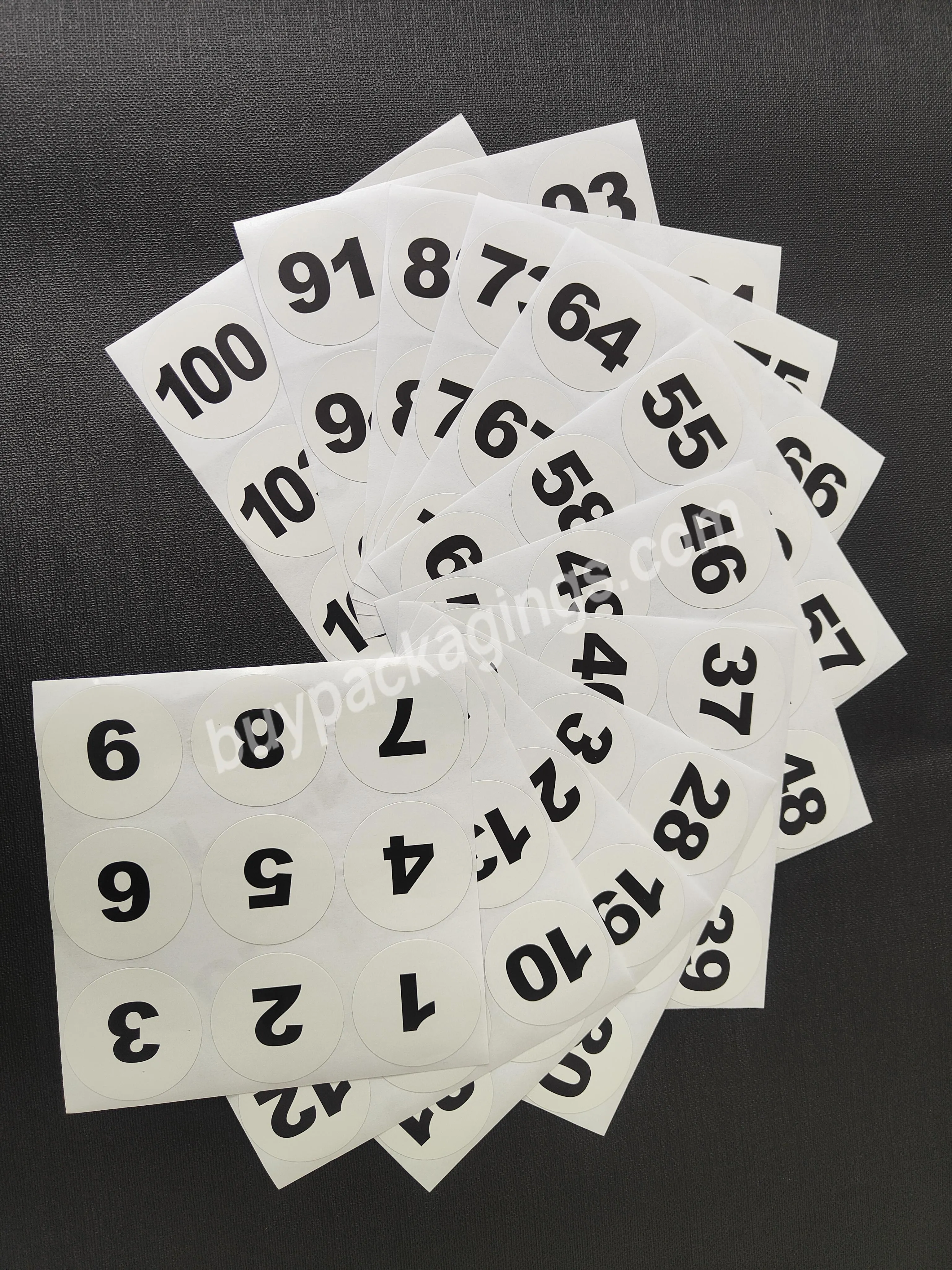 Consecutive 1to108 Serial Number Vinyl Waterproof Stickers Self Adhesive Premium Decal Tear Easily No Sticky Marks