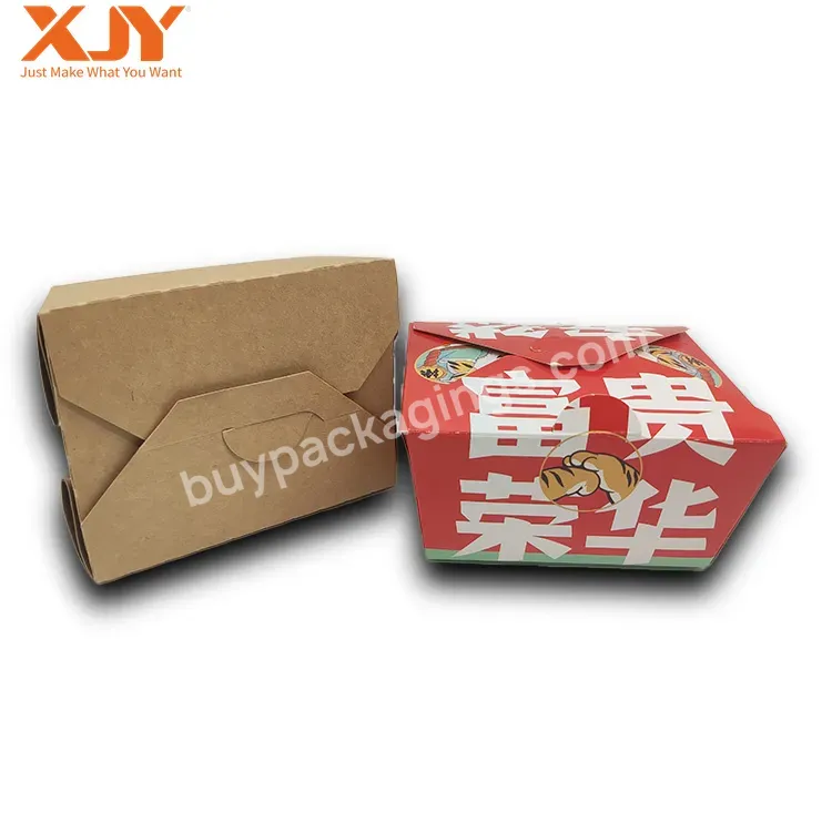 Container Box Fast Food Kraft Chicken Fries Paper Fried Chicken With Handle Food Box Paper Packaging Box