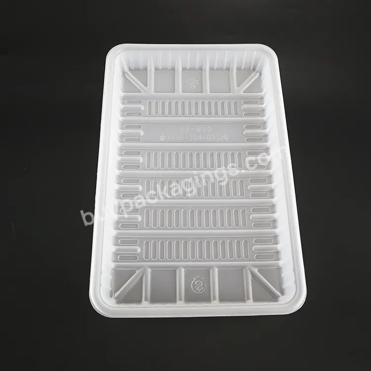 Container Pp Plate Fish Meat Plastic Plate Dish Rectangle Meat Tray Beef Meat Packaging Storage White Customized Size 5000 Pcs - Buy Plastic Plate,Recycled Meat Tray,Meat Packaging Plate.