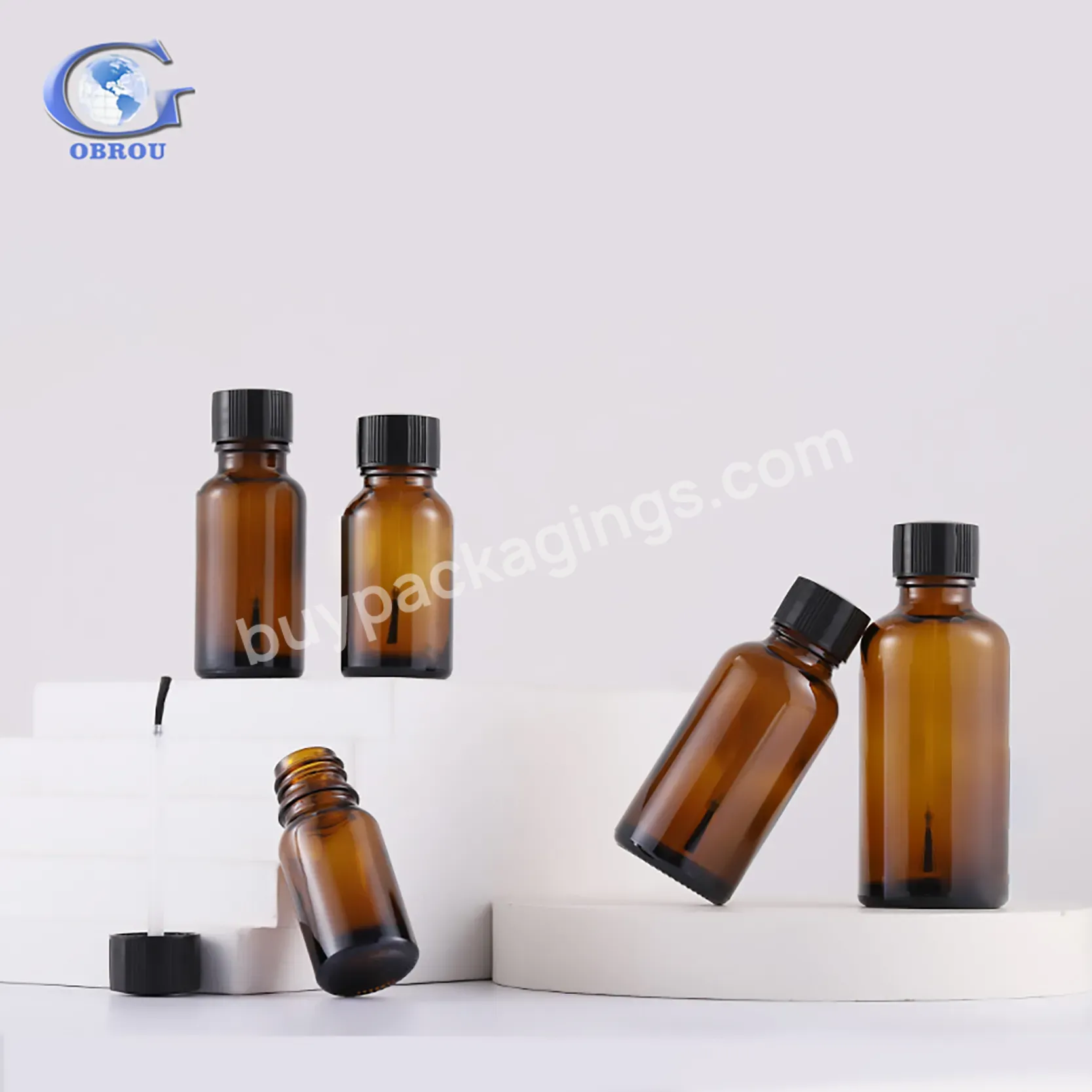 Conventional 15ml Empty Gel Nail Polish Glass Remover Bottle Bottles With Brush Caps 5ml 10ml 20ml 30ml 50ml 100ml