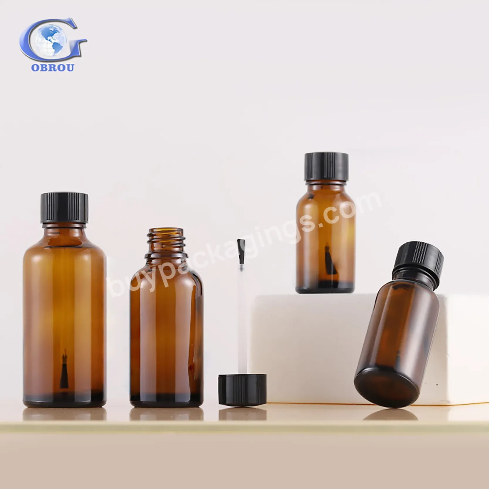 Conventional 15ml Empty Gel Nail Polish Glass Remover Bottle Bottles With Brush Caps 5ml 10ml 20ml 30ml 50ml 100ml